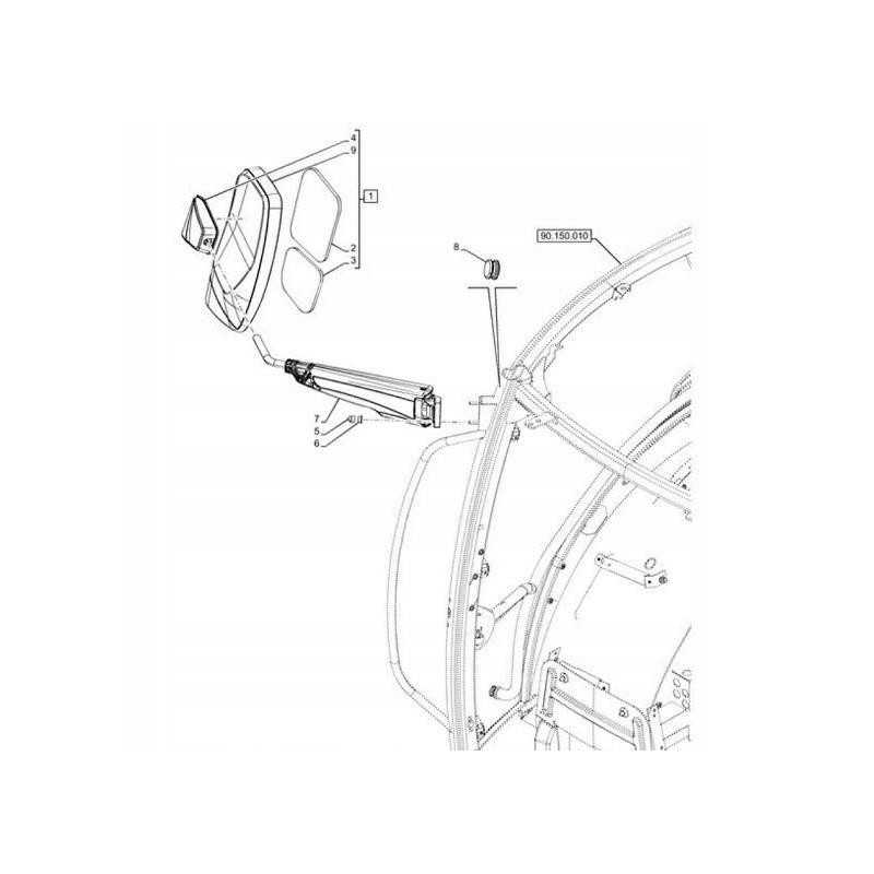 Šoninio veidrodėlio korpusas new holland steyr 47922744