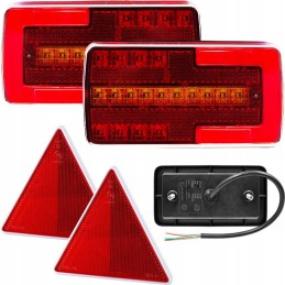 Galinių žibintų komplektas, dinaminė kryptis su trikampiu