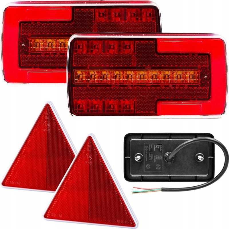 Galinių žibintų komplektas, dinaminė kryptis su trikampiu