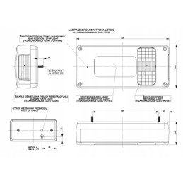 LED kombinuotų lempų komplektas su trikampe priekaba