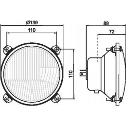 Apvalus, skaidrus atšvaitas, prisukamas atsuktuvu
