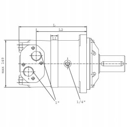 SMV400 orbitinis hidraulinis variklis, 419 cm3 aps./min