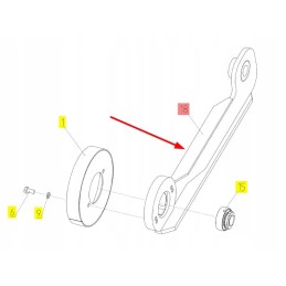 101906735 pasvirusio konvejerio ritinėlio atrama