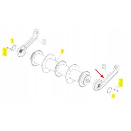 101906735 pasvirusio konvejerio ritinėlio atrama