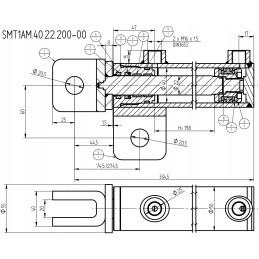 Hidraulinis cilindras smt1 am 40x22x200 l 334 5mm