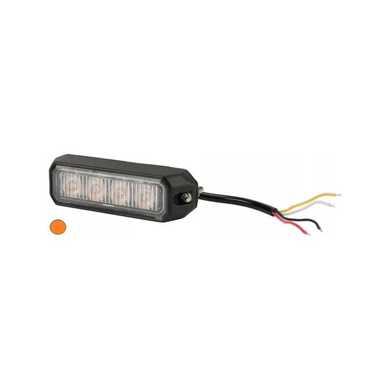 LED įspėjamoji lemputė 12w 12 24v oranžinė