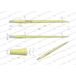 Sunkus universalus tiesus krautuvas l 780 mm