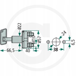 Akumuliatoriaus atjungiklis hebel hella 4556ek002843001