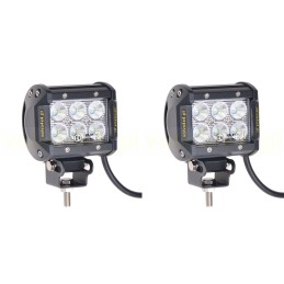 Halogeninė darbo lempa 18w led cree 36w 4x4 komplektas