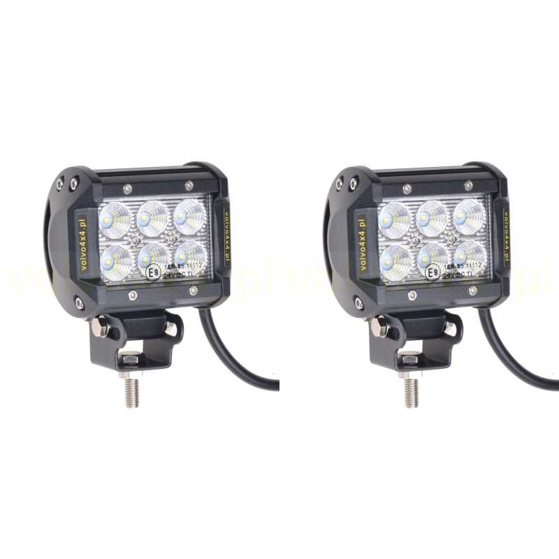 Halogeninė darbo lempa 18w led cree 36w 4x4 komplektas
