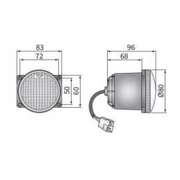 Vairavimo lempos diena 12 24v apvali stiprintuvo tvirtinimo jungtis