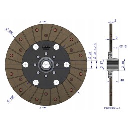 Sankabos diskas traktoriaus pavarai ir C 360 etapui premium originalus Ursus 464