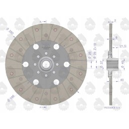 Sankabos diskas traktoriaus pavarai ir C 360 etapui premium originalus Ursus 464