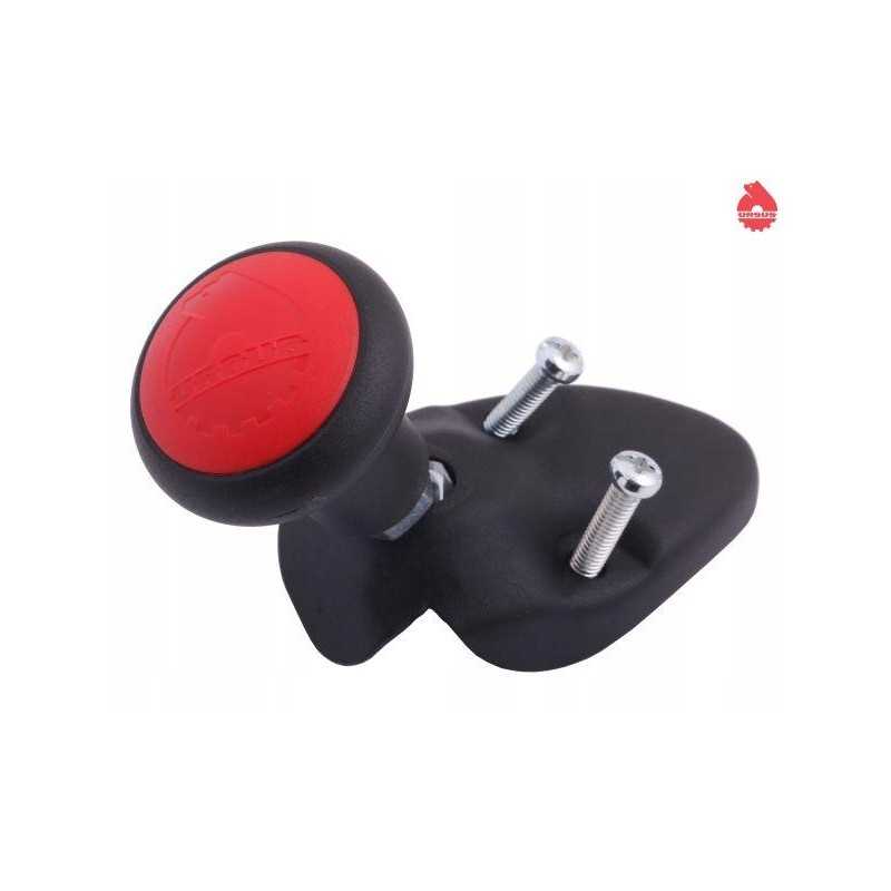 Raudona vairo rankenėlė ant originalaus Ursus rėmo