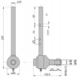 Kairysis rutulinis šarnyras mf 3 originalus