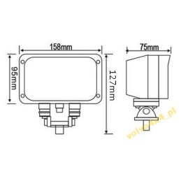 Darbinė halogeninė 15x led 45w super lempa 12v 24v