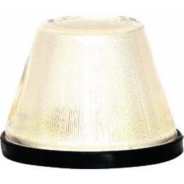 Apvali gabaritinė lempa 12 24v, skaidri balta