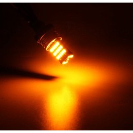 45 LED lemputė Py21W Bau15S, oranžinė kryptis