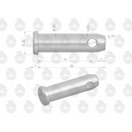 Originalus mf transportavimo kablio tvirtinimo kaištis