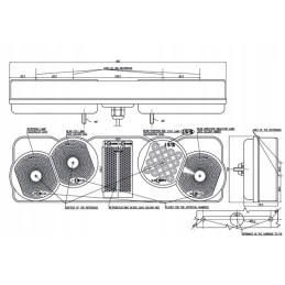 LED galinis žibintas 260 24 voltai, dešinė