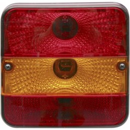 Galinis žibintas, kvadratinis, 12 24v, oranžinis