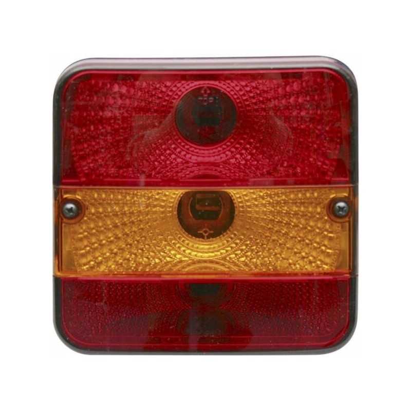 Galinis žibintas, kvadratinis, 12 24v, oranžinis