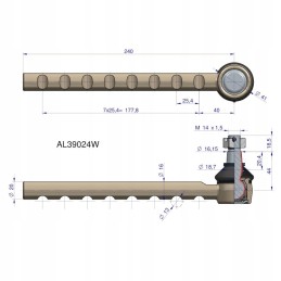 Jungtinis john deere strypo galas 240 mm al39019