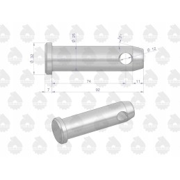 Originalus mf transportavimo kablio tvirtinimo kaištis