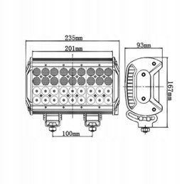 Darbinės lempos skydelio kombinacija 36led 108w 7560lm 10 30v