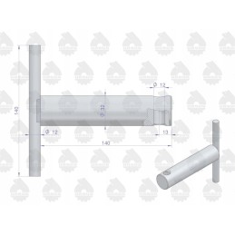 Apatinės prikabinimo šakės kaištis c 360 originalus urs