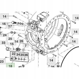 Stabdžių aušinimo solenoidinis vožtuvas John Deere 9510