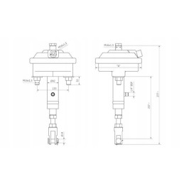 Hidraulinis-pneumatinis stabdžių cilindras 20 20