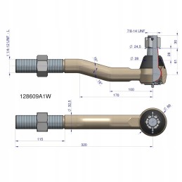 Strypo galo jungtis 320 mm korpusas ih 128609a1