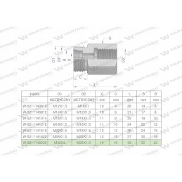 Metrinė hidraulinė diferencialo įvorė AB 30x2 2