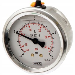 Glicerino slėgio matuoklis 0 6 bar oe 63mm 1 4 ty