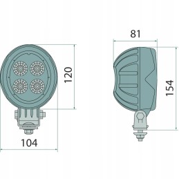 Darbinis žibintas 4 LED 104x120 mm 1200 lm 12 24 v