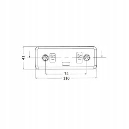 Oranžinė gabaritinė lemputė 2LED 12 24v