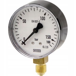 Slėgio matuoklis 63 mm 0 100 barų 1 4 apatinis abs žalvaris