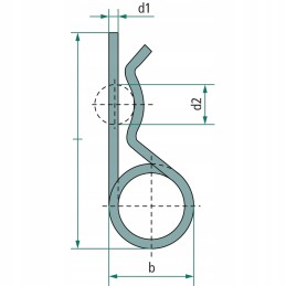 Spyruoklinis kaištis 78mm 27mm 3mm rubig