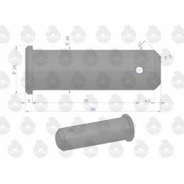 Apatinės trauklės atraminis kaištis 42371450 c 330 o