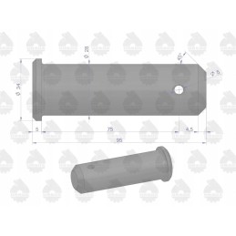 Apatinės trauklės atraminis kaištis 42371450 c 330 o