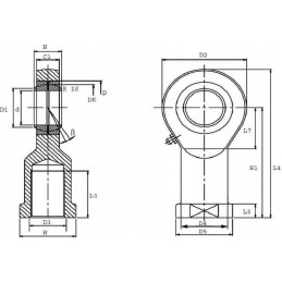 Cilindro kilpa su dešiniuoju vidiniu sriegiu oe 25 g