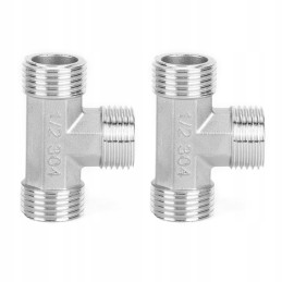 1 2 trigubas nerūdijančio plieno išorinis sriegis