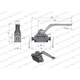 Dviejų krypčių hidraulinis rutulinis vožtuvas 2 2 m14x1 5 08