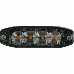 Gintaro spalvos įspėjamoji lemputė 4 šviesos diodai