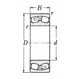 Savaime išsilyginantis sferinis ritininis guolis 40x80x23mm skf