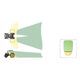 Viršutinis modulinis traktoriaus, krautuvo, ekskavatoriaus veidrodis