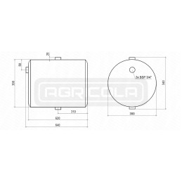 Statinės alyvos bakas 40l amf151 hidrolideris