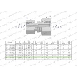 Metrinė hidraulinė jungtis aa m26x1 5 18l x m1