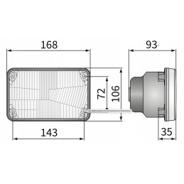 Optinis elementas h4 168x106m john deere priekinis žibintas